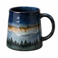 Keramiktasse mit Berg- und Waldmotiv 450ml