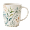 Keramiktasse mit Blattdesign - 350 ml
