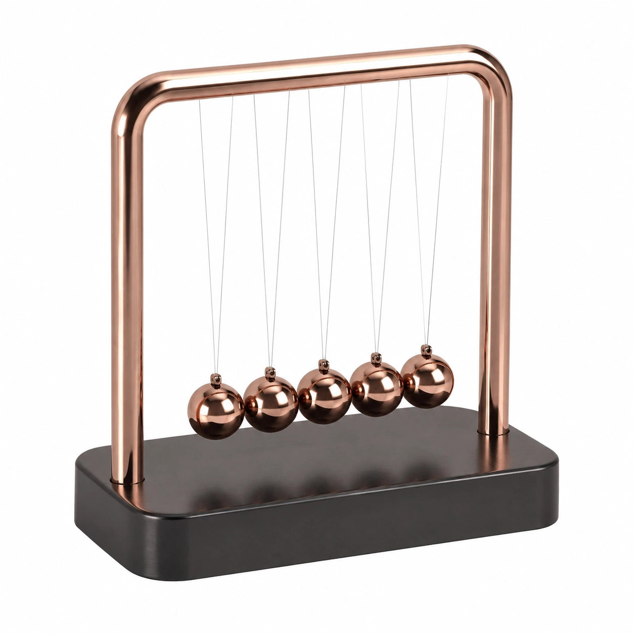 Newton-Pendel Tischdekoration in Bronze und Schwarz