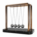 Newton Pendel Kugelspiel mit Marmor Basis, Bronze/Silber/Schwarz
