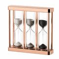 Dreifache Sanduhr mit Roségoldrahmen