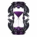Drachen Sanduhr Lila und Schwarz 25 cm