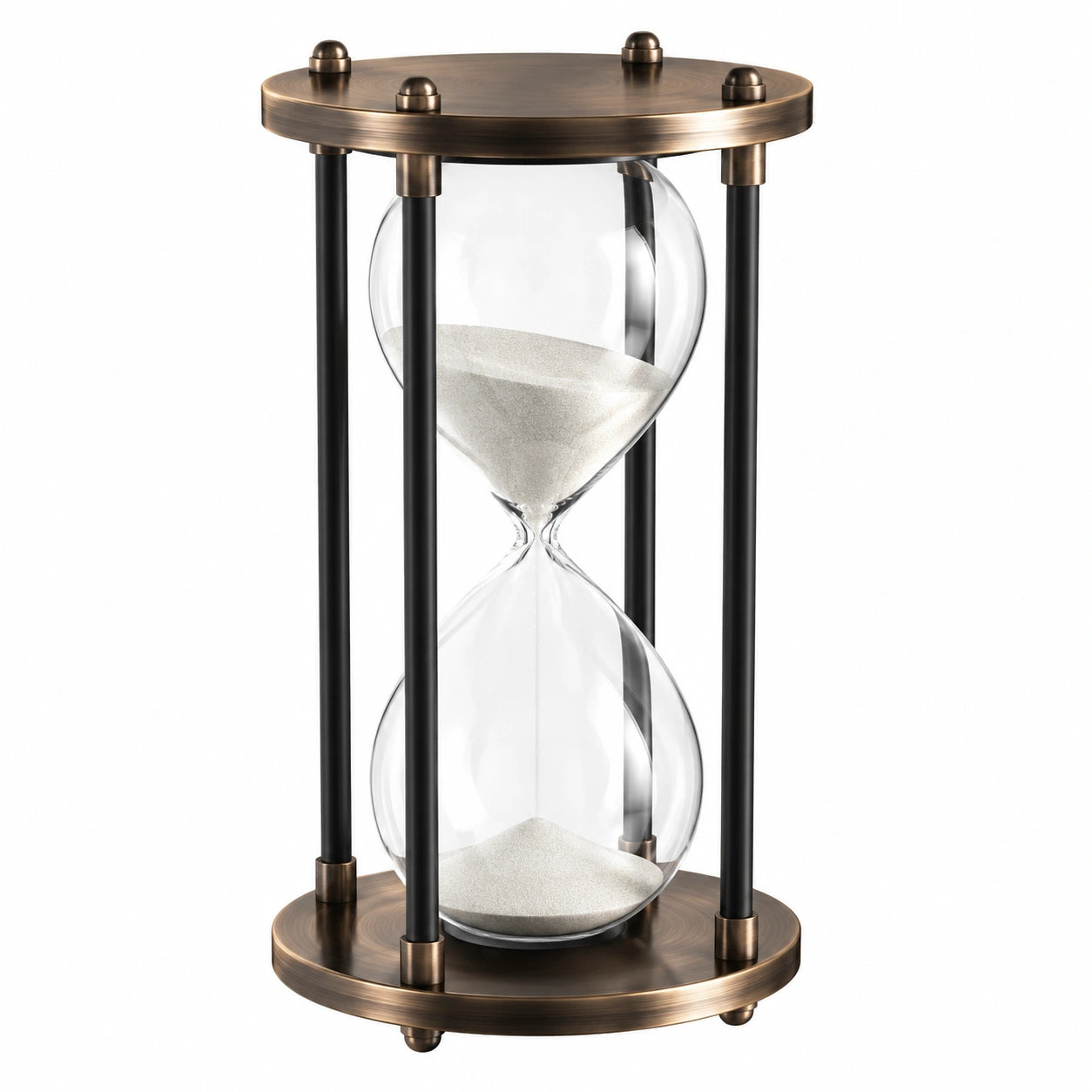 Elegante Sanduhr Bronze und Schwarz, 60 Minuten