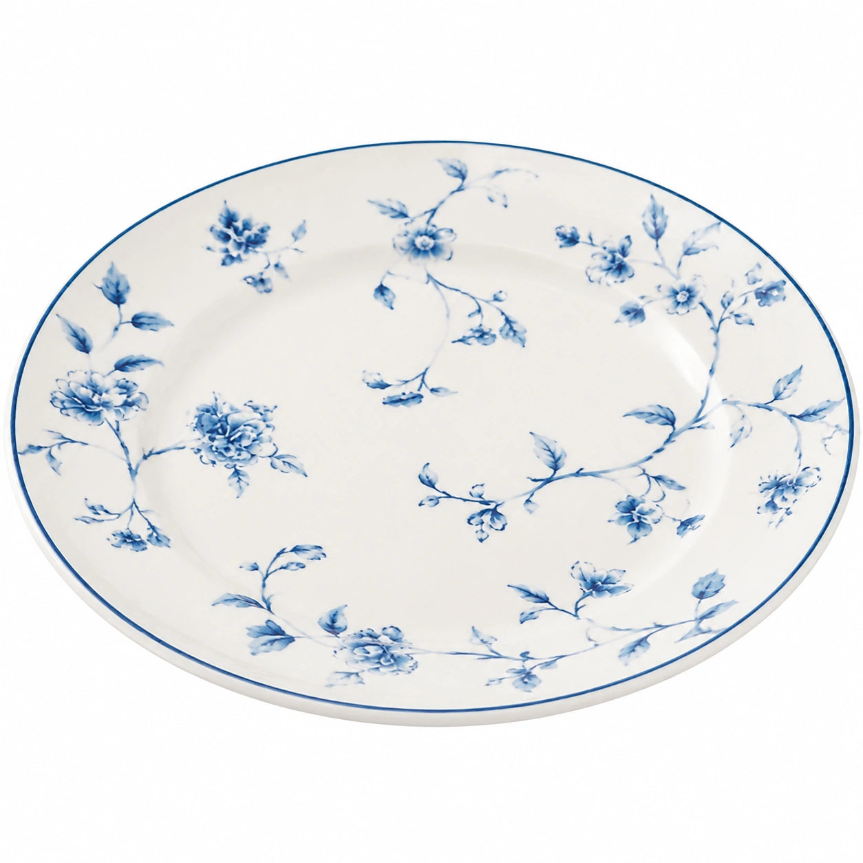 Floral Porzellanteller Blau-Weiß 27 cm