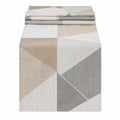 Moderner geometrischer Tischläufer Beige/Grau 150x40cm